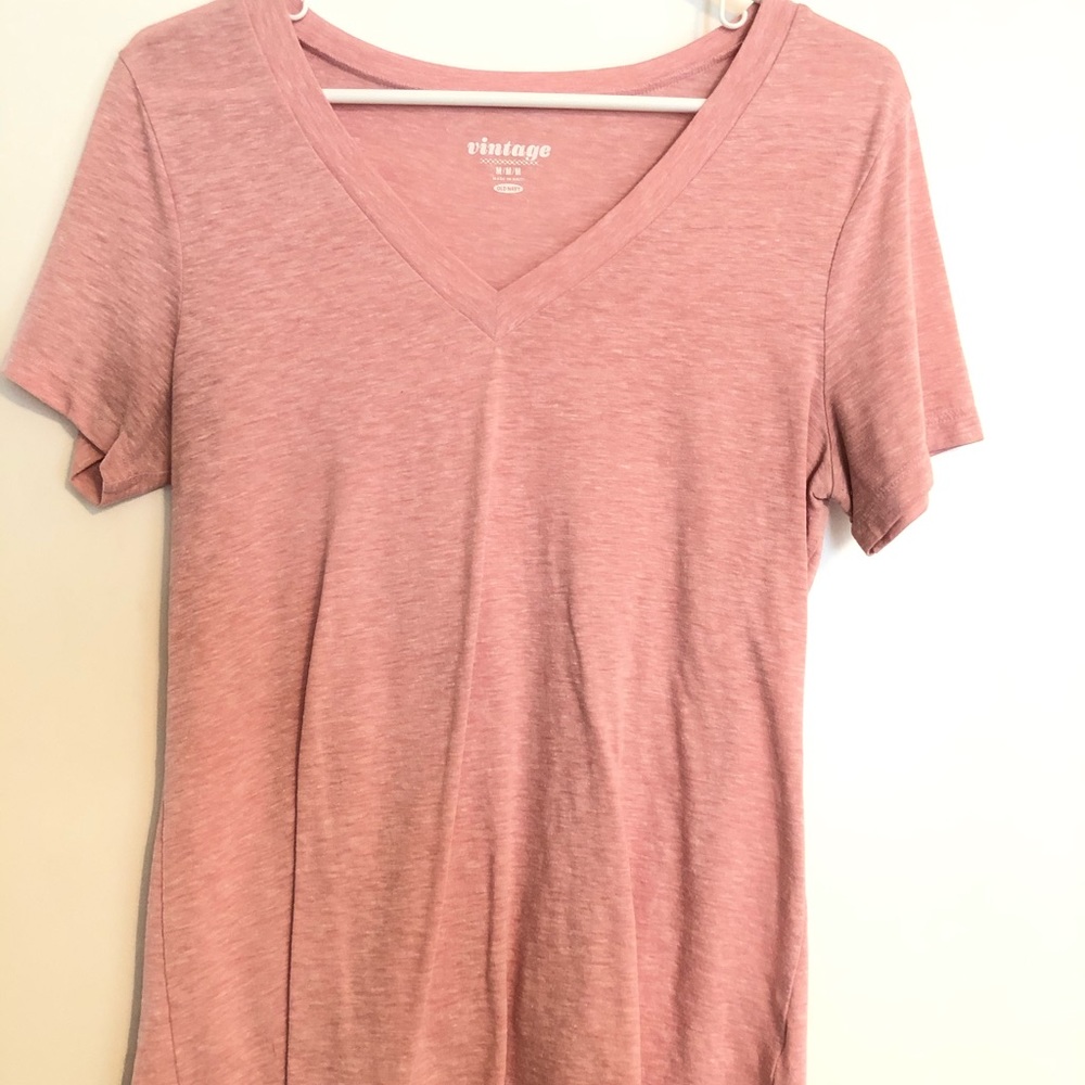 Pink old navy v neck T-shirt medium